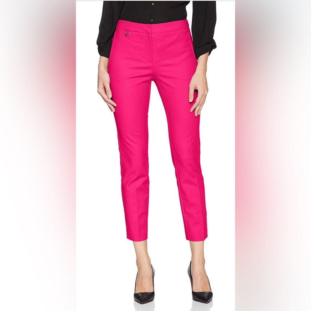 Fuchsia Adrianna Papell Straight Leg Crop Pants Size 4 or small NWOT